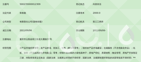 重慶市農(nóng)產(chǎn)品集團(tuán)云陽農(nóng)產(chǎn)品市場(chǎng)